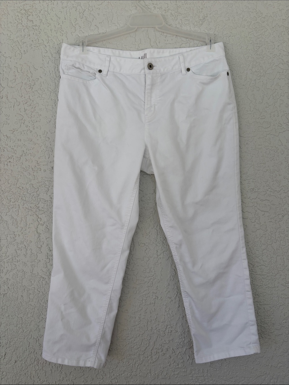 J. Jill White Denim Jeans authentic crop fit size 12